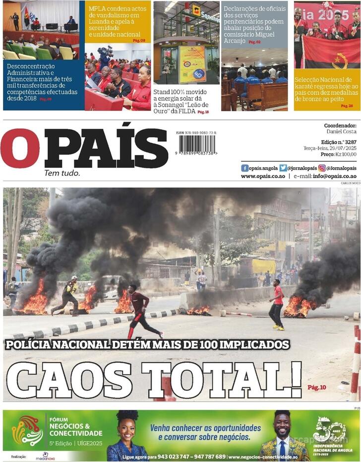 Capa O Pas (Angola) - 2025-07-29