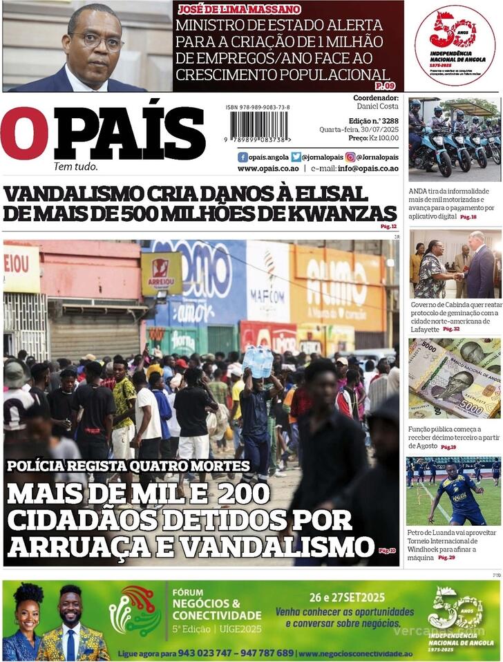 Capa O Pas (Angola) - 2025-07-30
