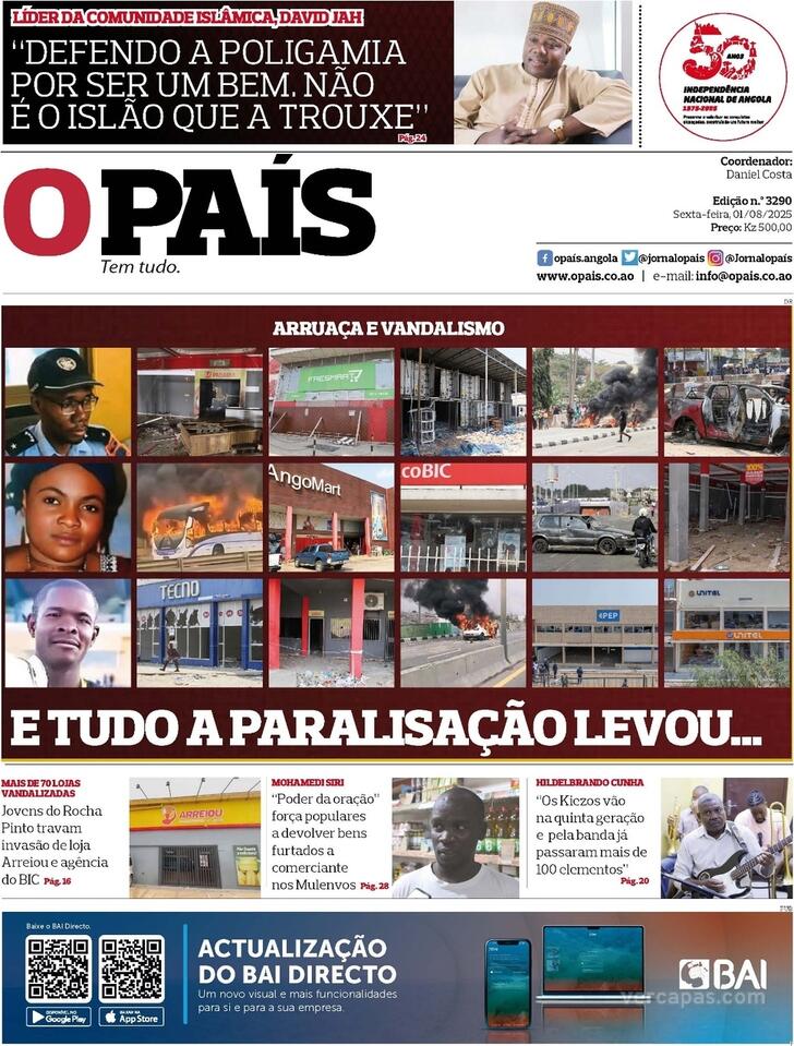 Capa O Pas (Angola) - 2025-08-01