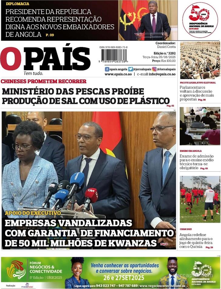 Capa O Pas (Angola) - 2025-08-05