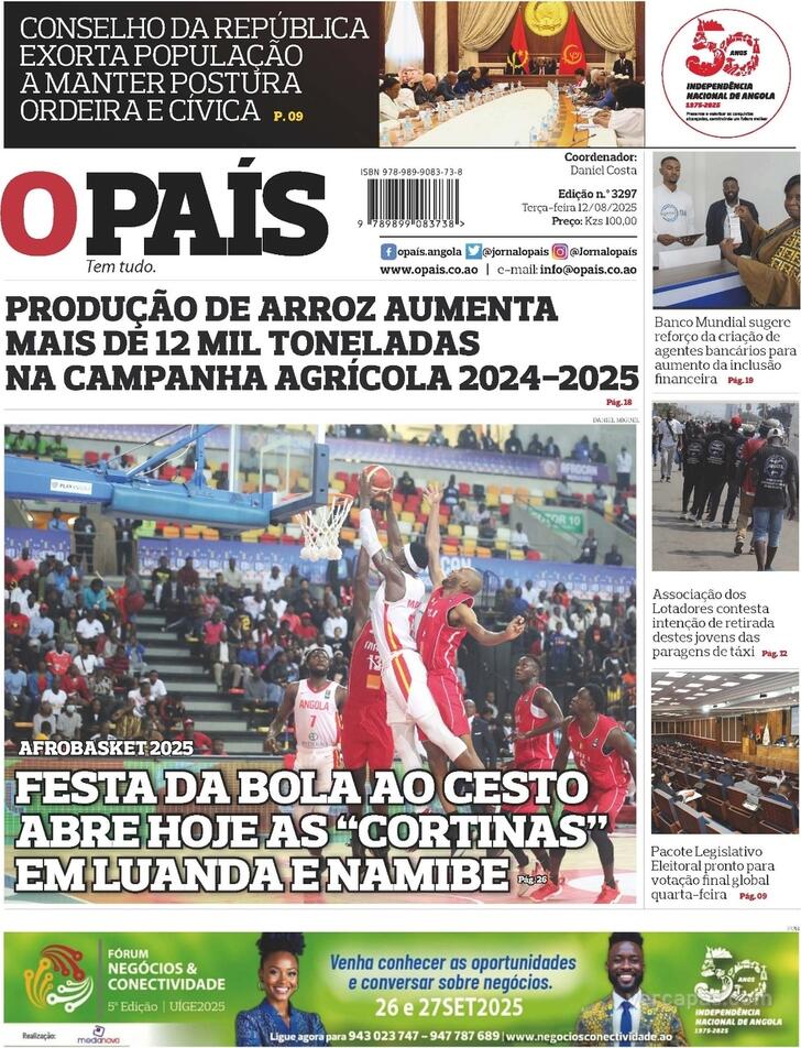 Capa O Pas (Angola) - 2025-08-12