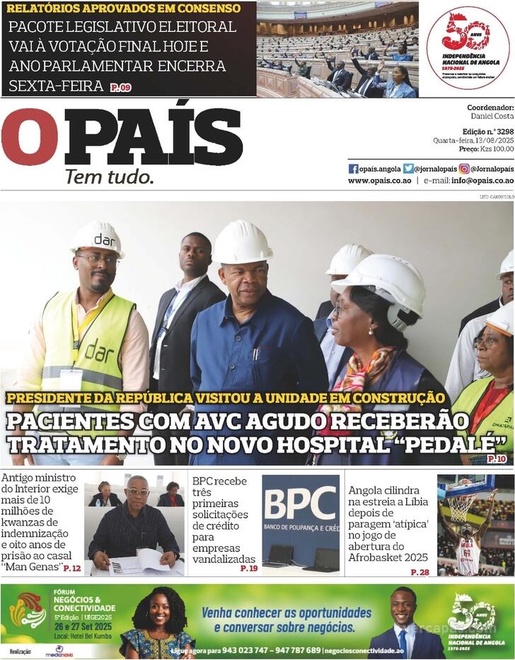 Capa O Pas (Angola) - 2025-08-13