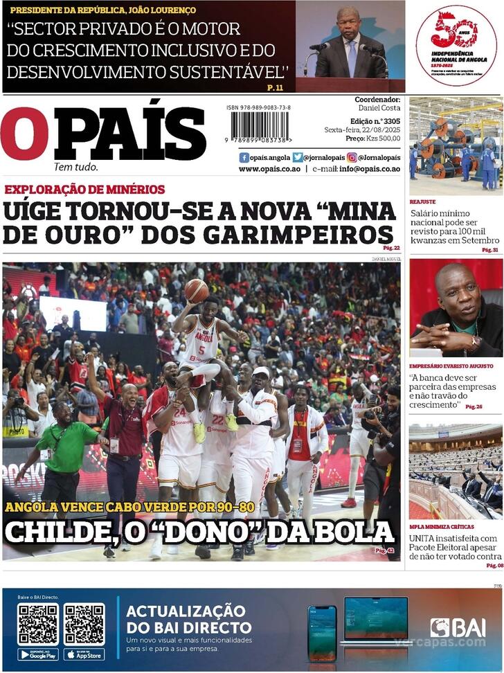 Capa O Pas (Angola) - 2025-08-22