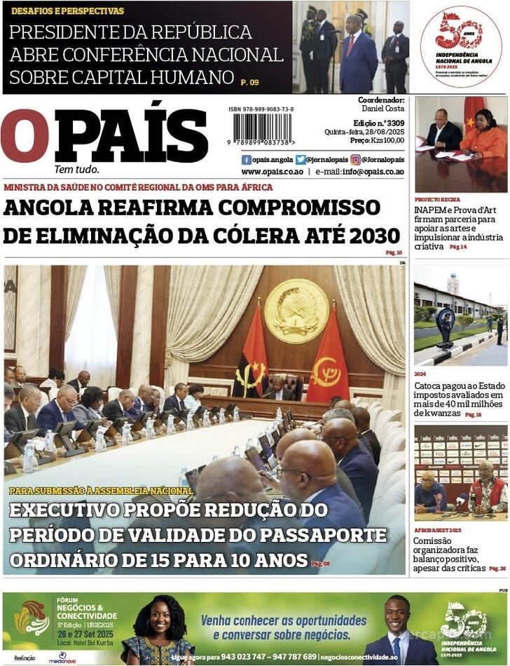 Capa O Pas (Angola) - 2025-08-28