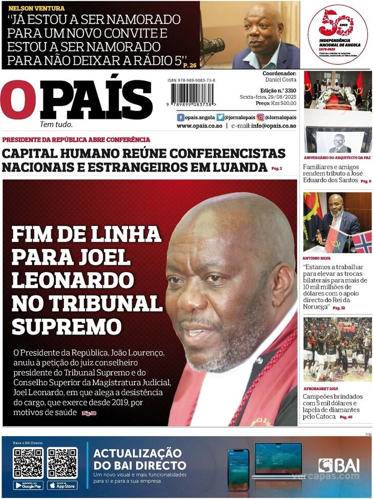 Capa O Pas (Angola) - 2025-08-29