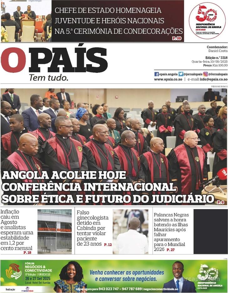 Capa O Pas (Angola) - 2025-09-10