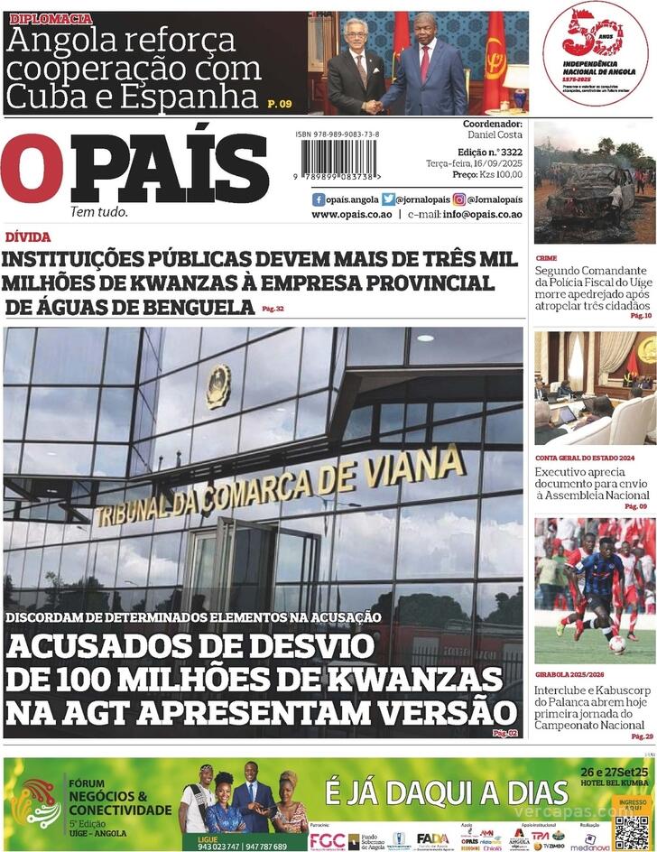 Capa O Pas (Angola) - 2025-09-16
