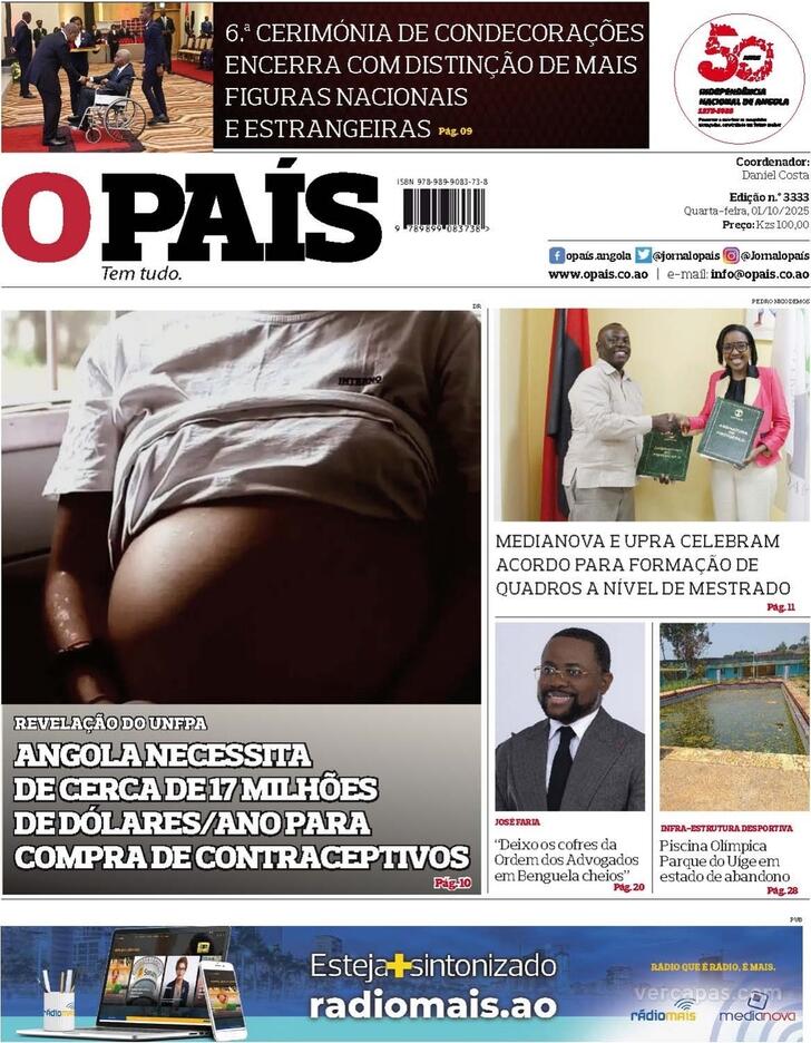 Capa O Pas (Angola) - 2025-10-01
