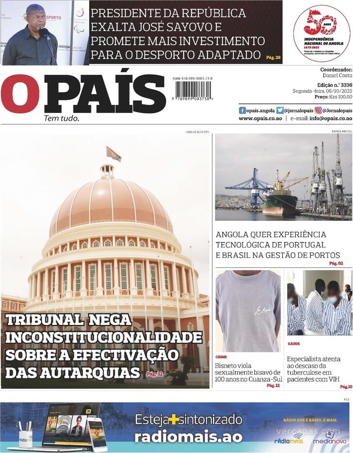 Capa O Pas (Angola) - 2025-10-06