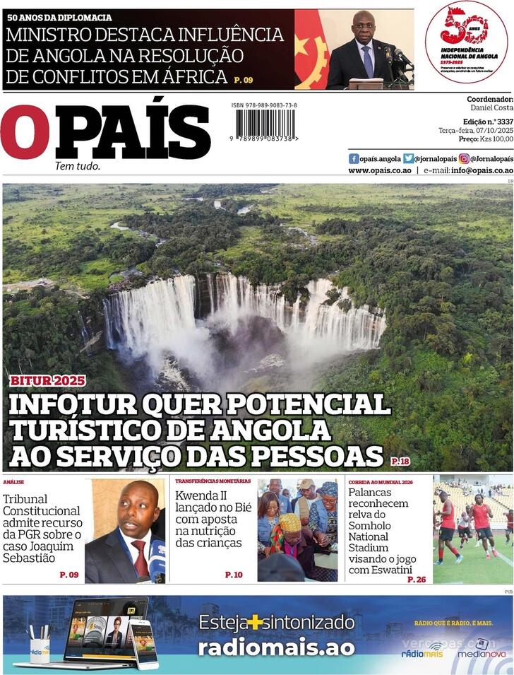 Capa O Pas (Angola) - 2025-10-07
