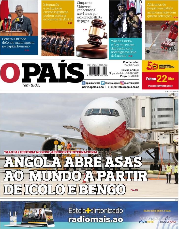 Capa O Pas (Angola) - 2025-10-20