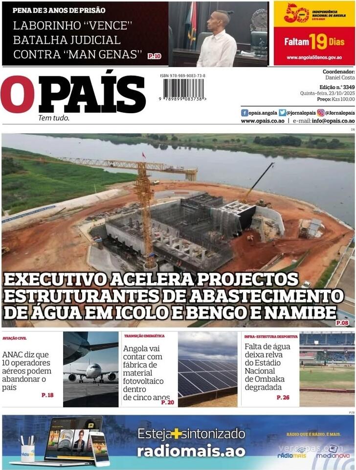 Capa O Pas (Angola) - 2025-10-23