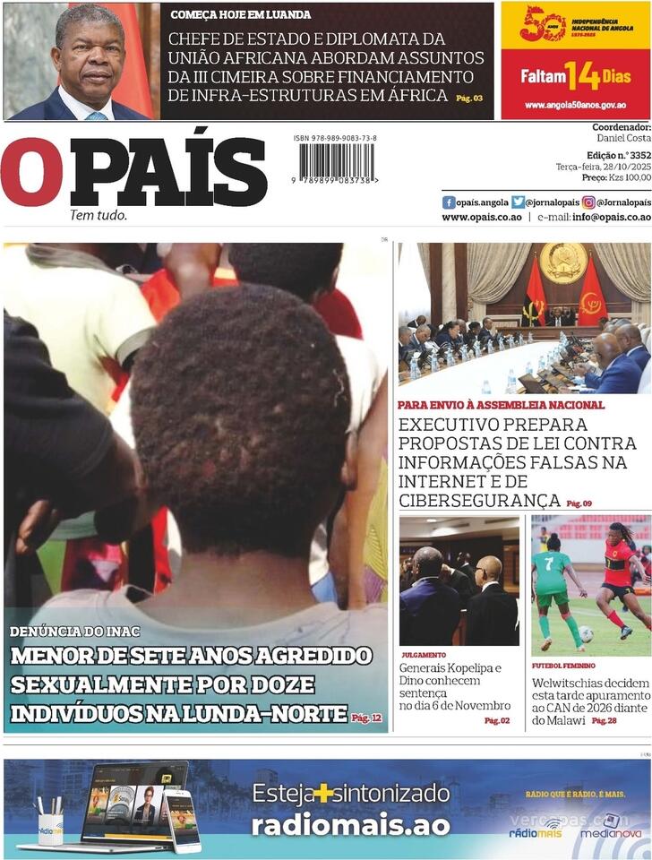 Capa O Pas (Angola) - 2025-10-28