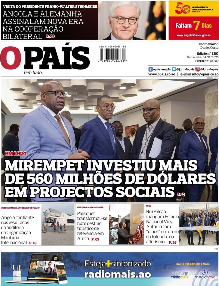 Capa O Pas (Angola) - 2025-11-04