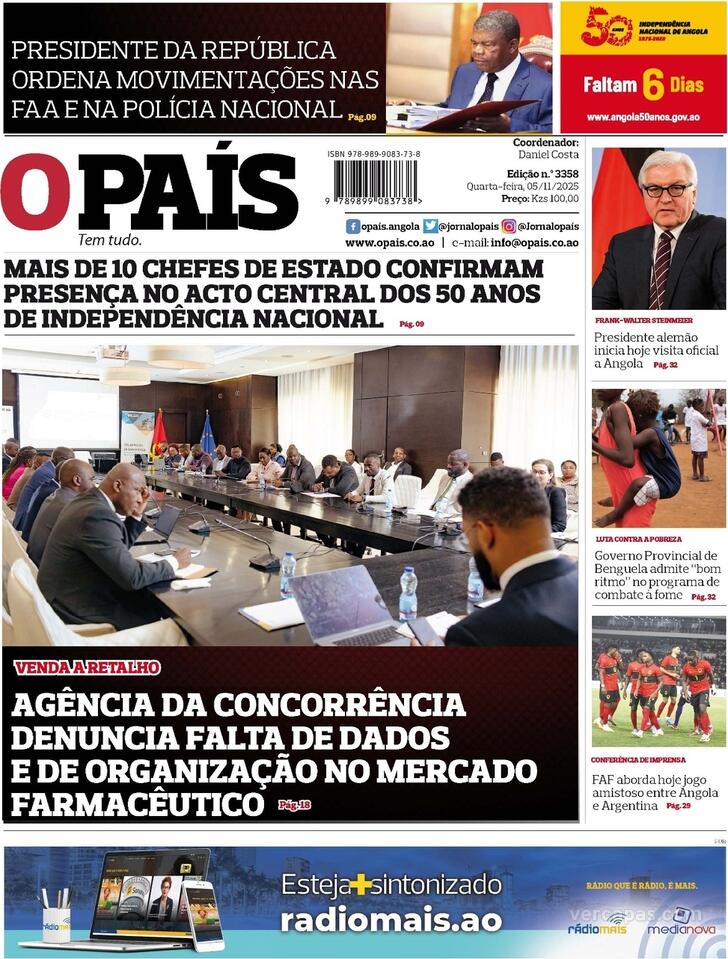 Capa O Pas (Angola) - 2025-11-05
