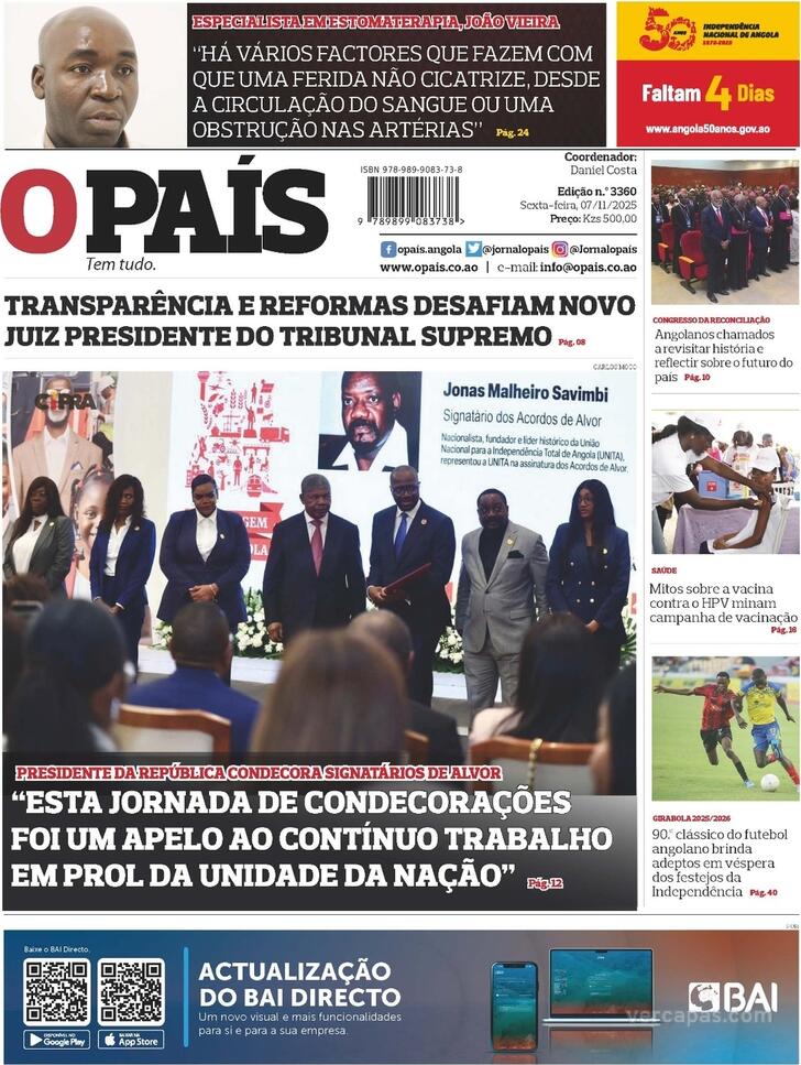 Capa O Pas (Angola) - 2025-11-07
