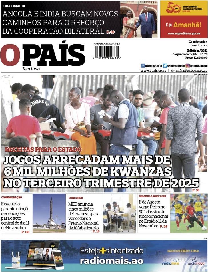 Capa O Pas (Angola) - 2025-11-10