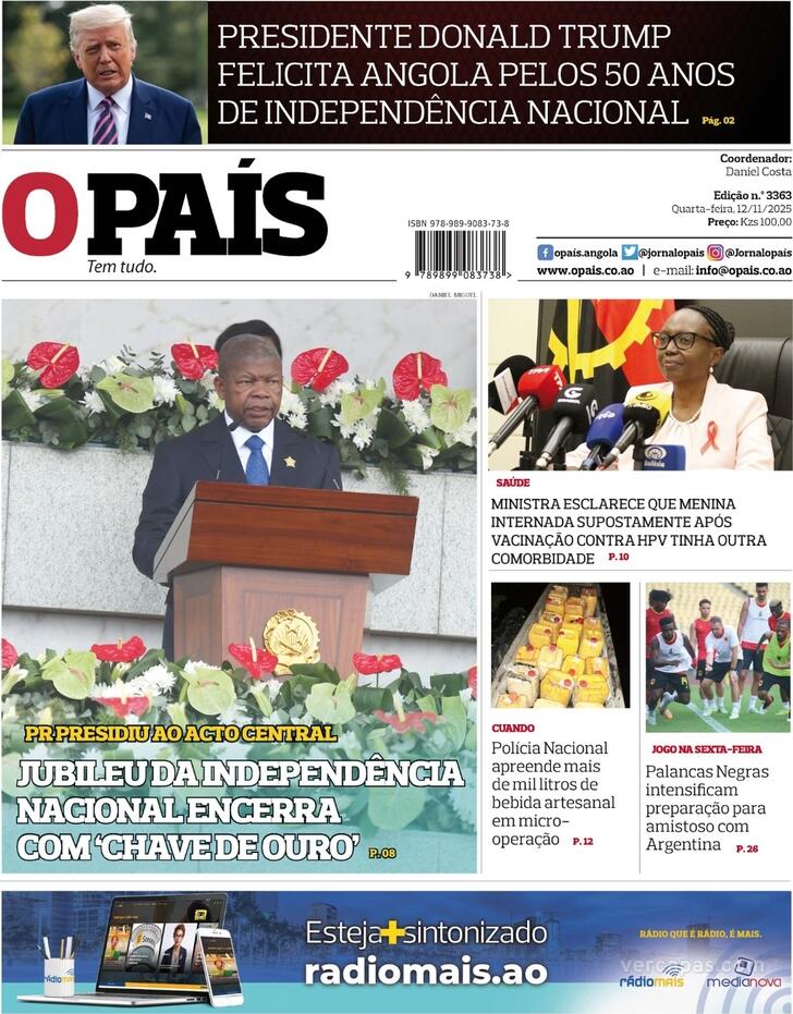 Capa O Pas (Angola) - 2025-11-12