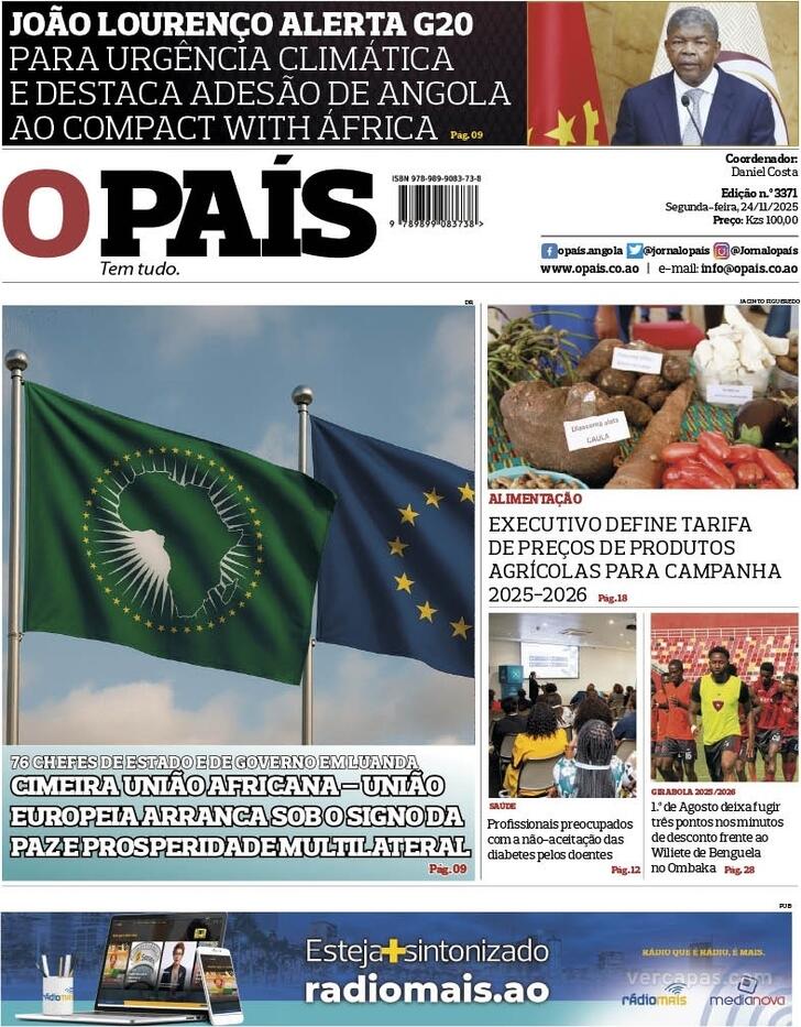 Capa O Pas (Angola) - 2025-11-24