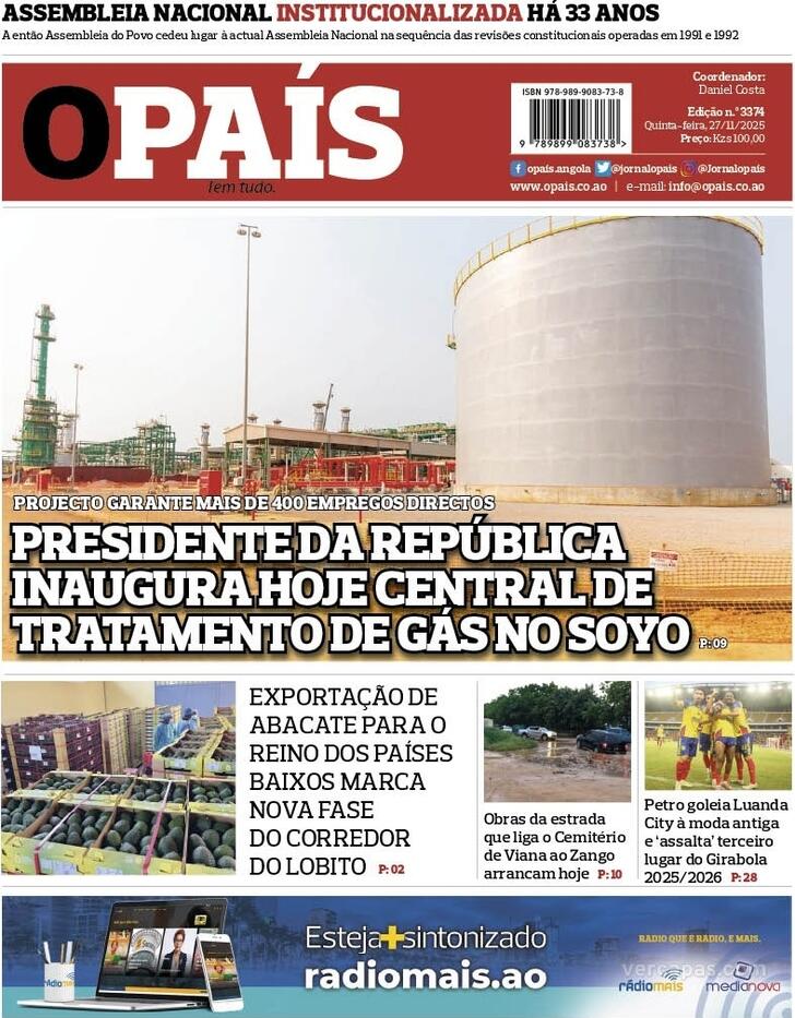 Capa O Pas (Angola) - 2025-11-27