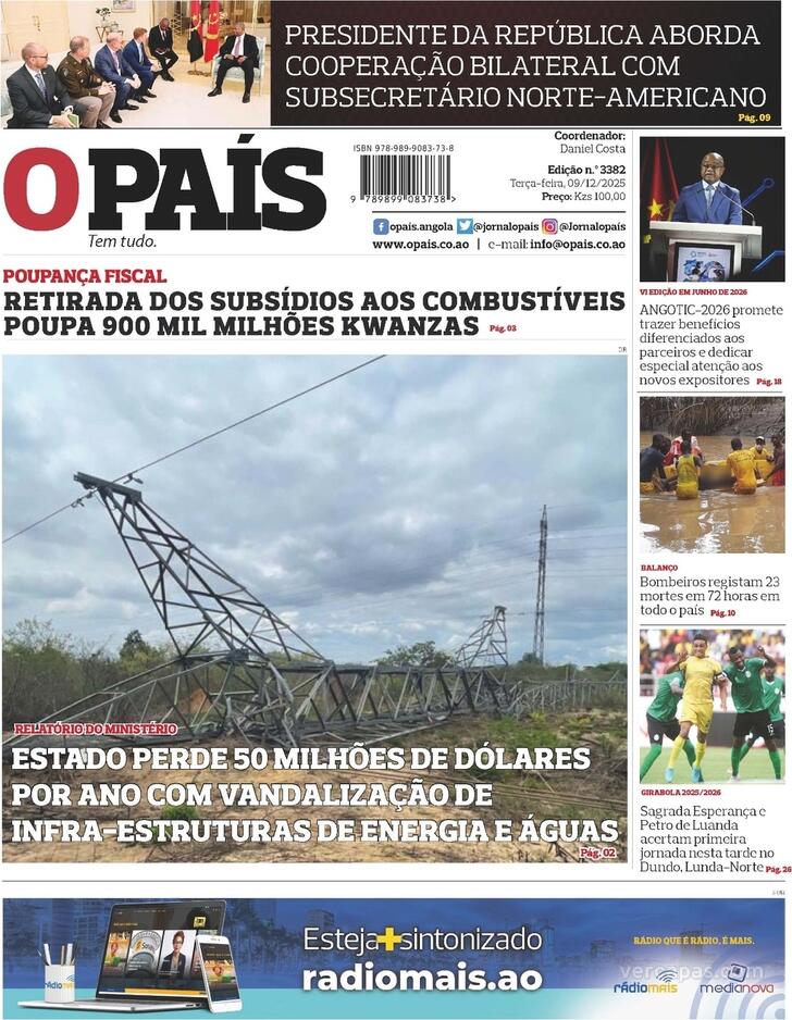 Capa O Pas (Angola) - 2025-12-09