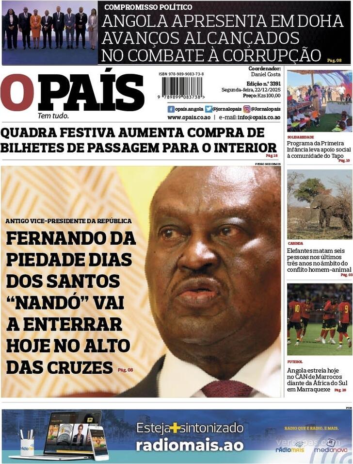 Capa O Pa�s (Angola) - 2025-12-22