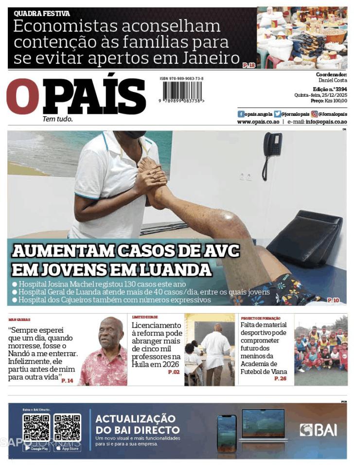 Capa O Pa�s (Angola) - 2025-12-26