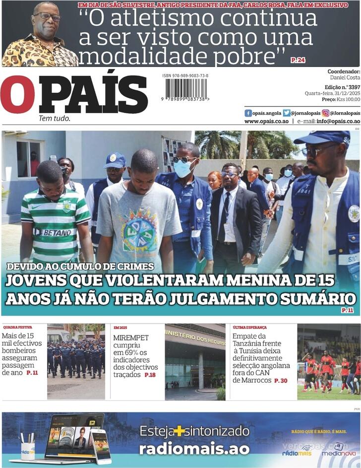 Capa O Pa�s (Angola) - 2025-12-31