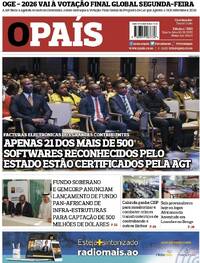 Capa O Pas (Angola) de 2025-12-10