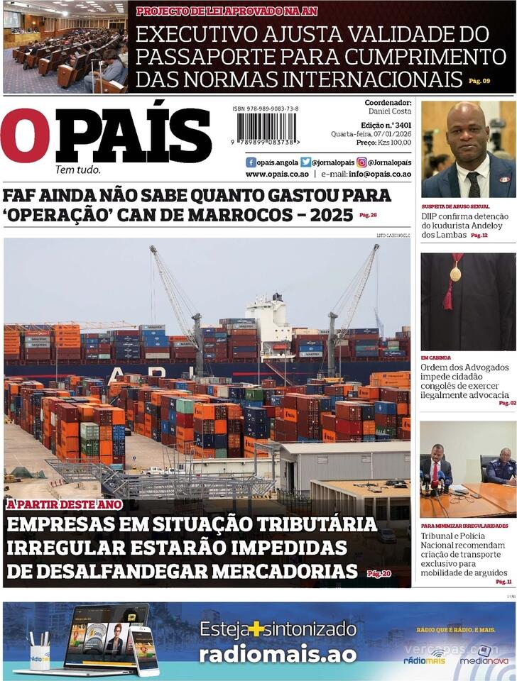 Capa O Pa�s (Angola) - 2026-01-07