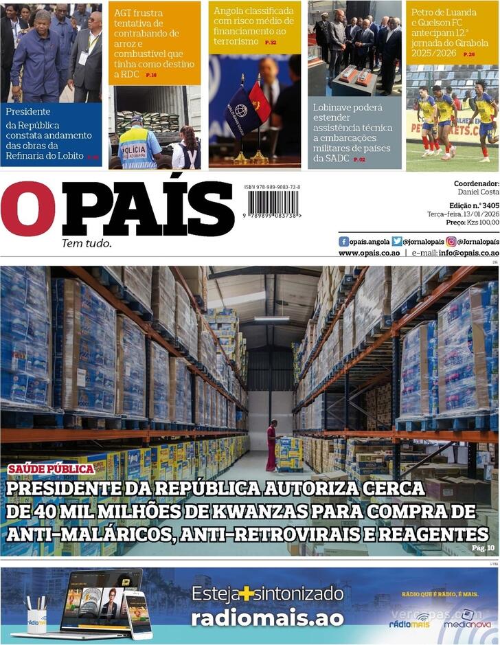 Capa O Pa�s (Angola) - 2026-01-13