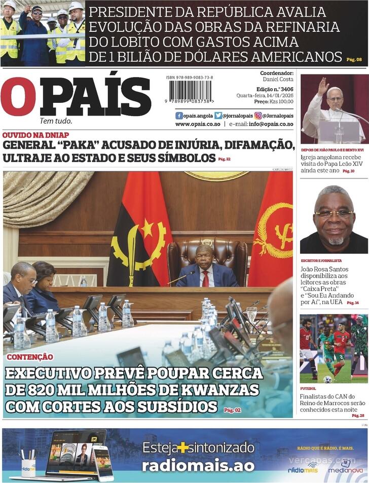 Capa O Pa�s (Angola) - 2026-01-14