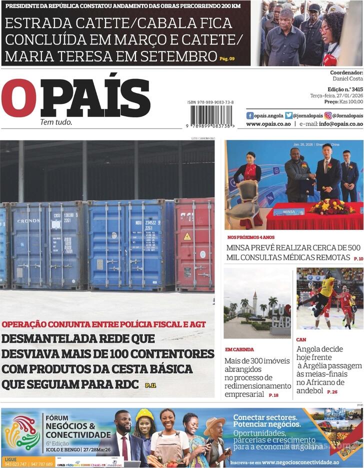 Capa O Pa�s (Angola) - 2026-01-27