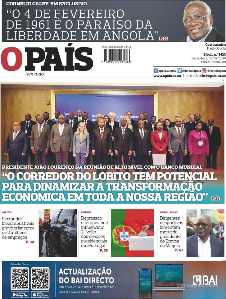 Capa O Pa�s (Angola) - 2026-02-06