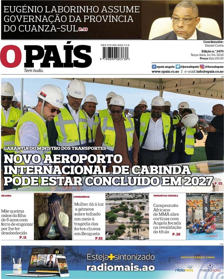Capa O Pa�s (Angola) - 2026-04-14