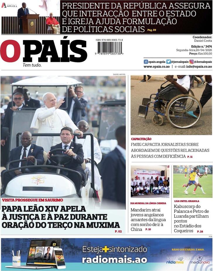 Capa O Pa�s (Angola) - 2026-04-20