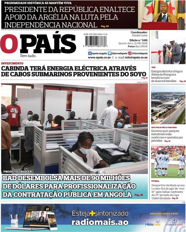 Capa O Pa�s (Angola) - 2026-05-13