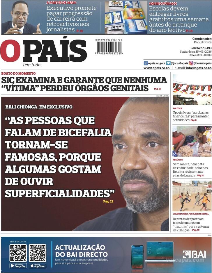 Capa O Pa�s (Angola) - 2026-05-15