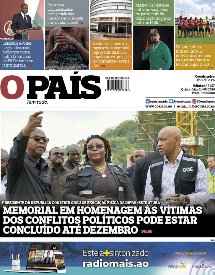 Capa O Pa�s (Angola) - 2026-05-21