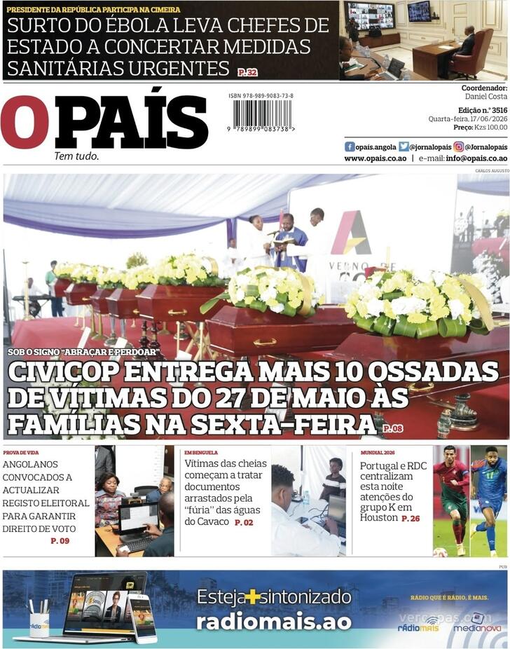 Capa O Pa�s (Angola) - 2026-06-17