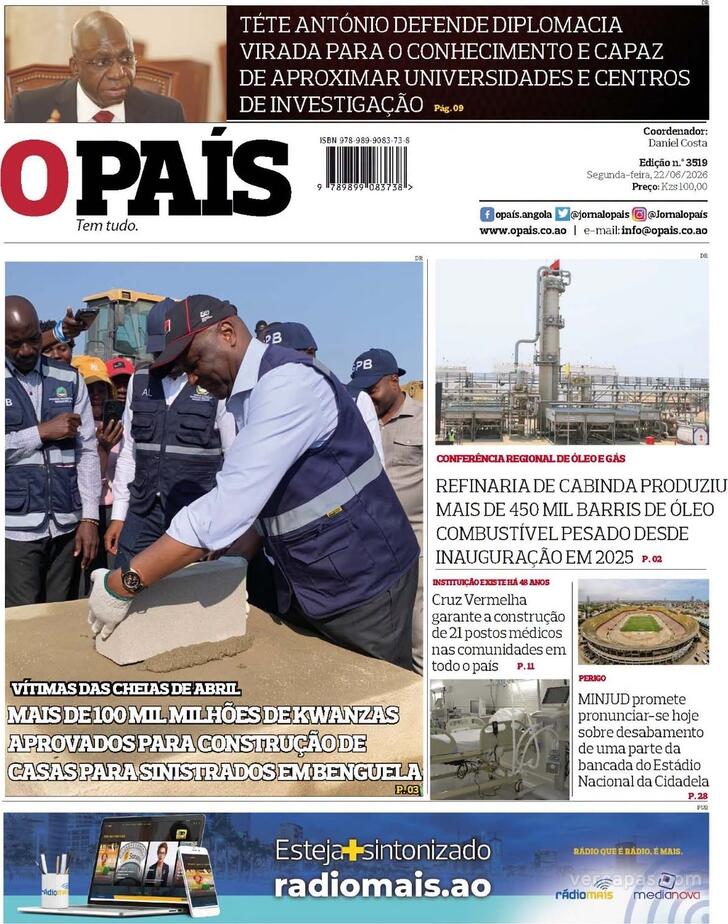 Capa O Pa�s (Angola) - 2026-06-22