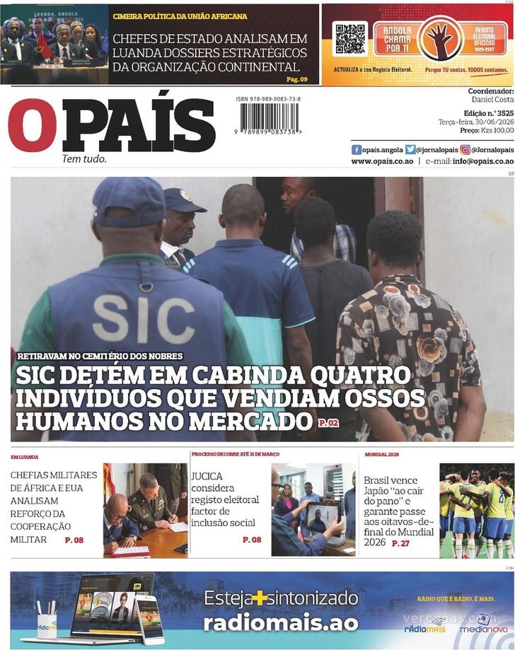 Capa O Pa�s (Angola) - 2026-06-30