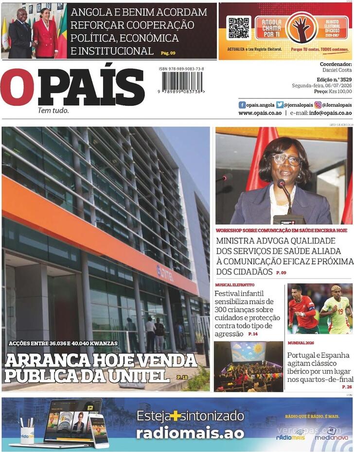 Capa O Pa�s (Angola) - 2026-07-06