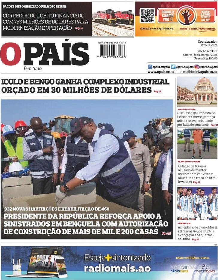 Capa O Pa�s (Angola) - 2026-07-08