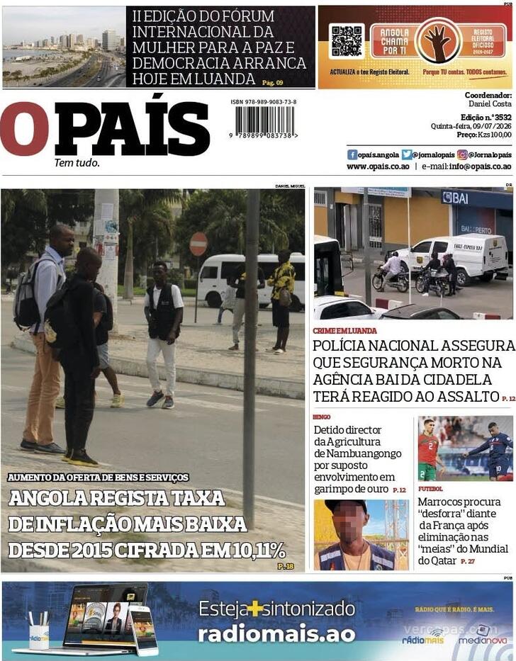 Capa O Pa�s (Angola) - 2026-07-09