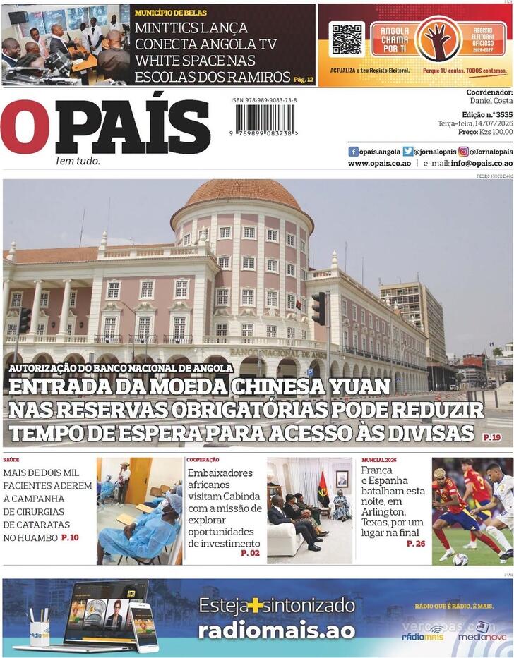 Capa O Pa�s (Angola) - 2026-07-14