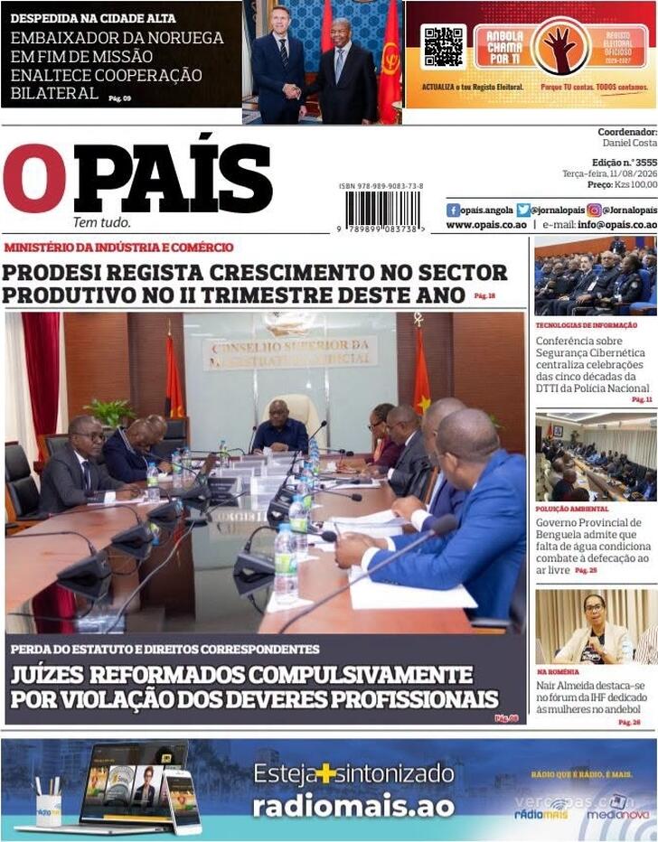 Capa O Pa�s (Angola) - 2026-08-11