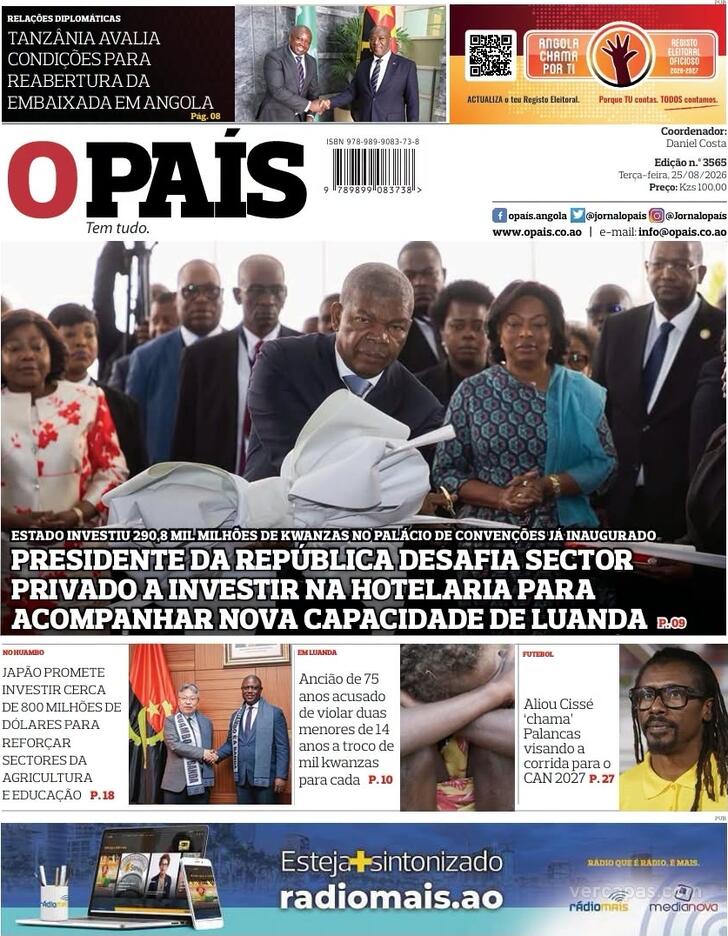 Capa O Pa�s (Angola) - 2026-08-25