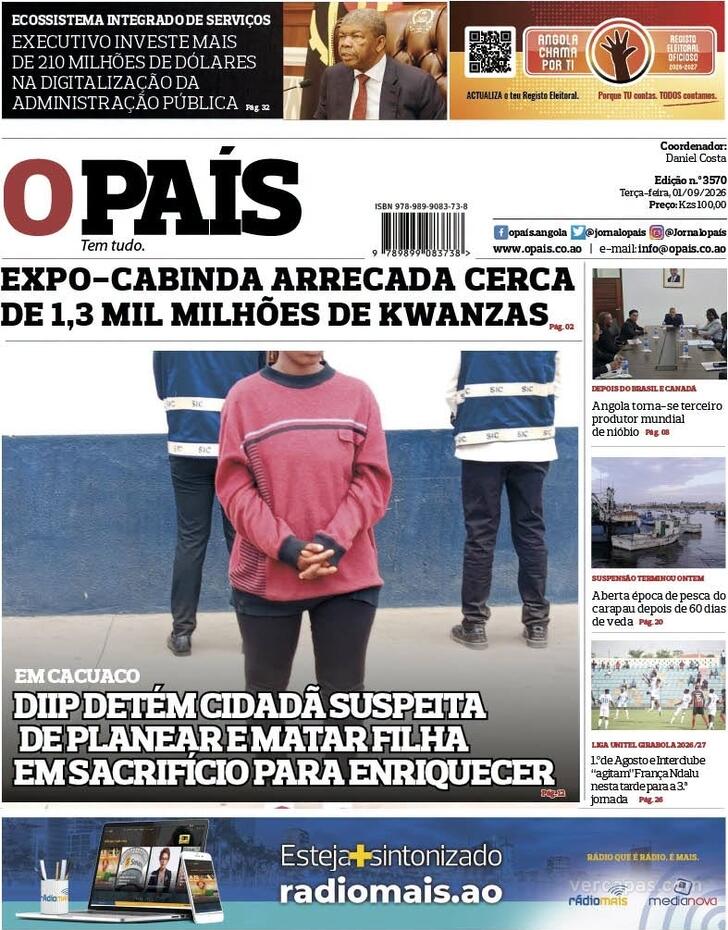 Capa O Pa�s (Angola) - 2026-09-01