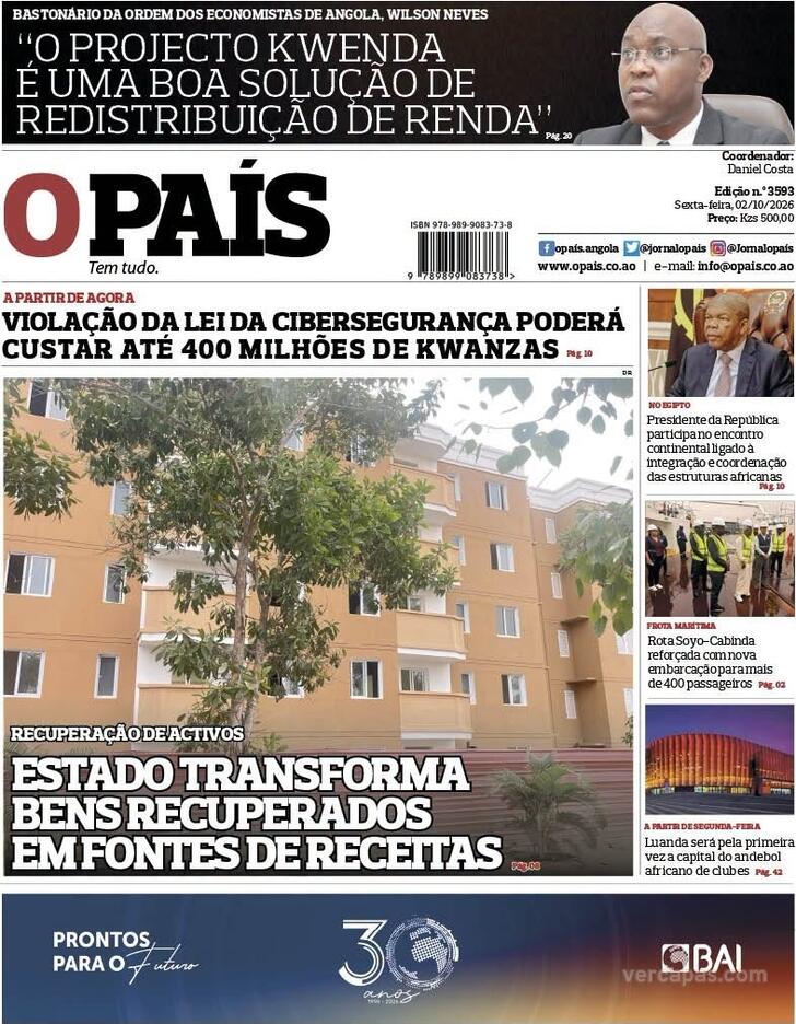 Capa O Pa�s (Angola) - 2026-10-02